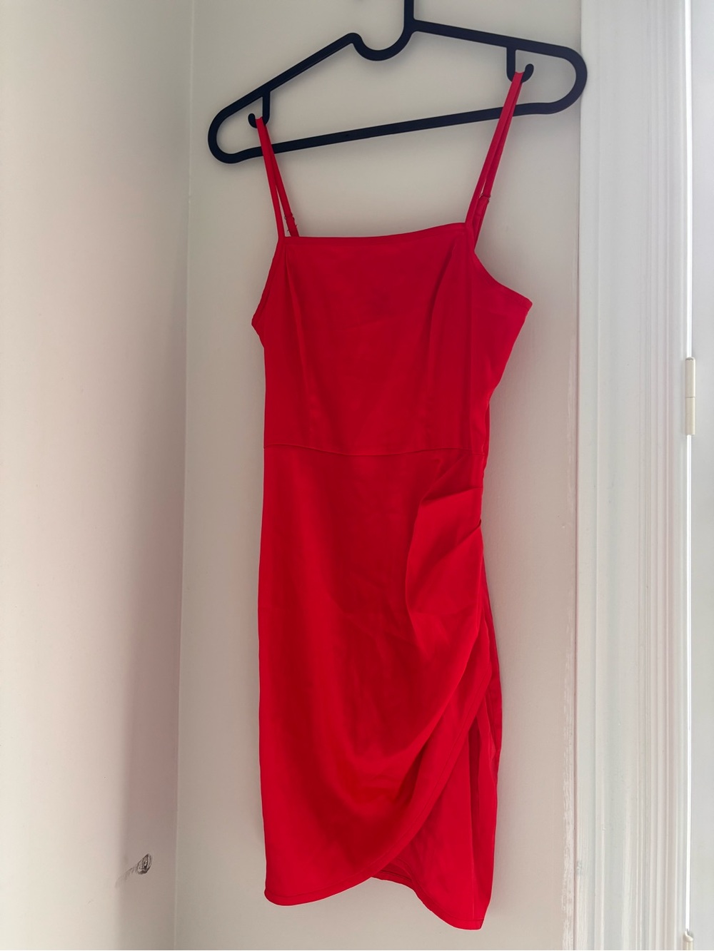 Satin Ruched Mini Dress